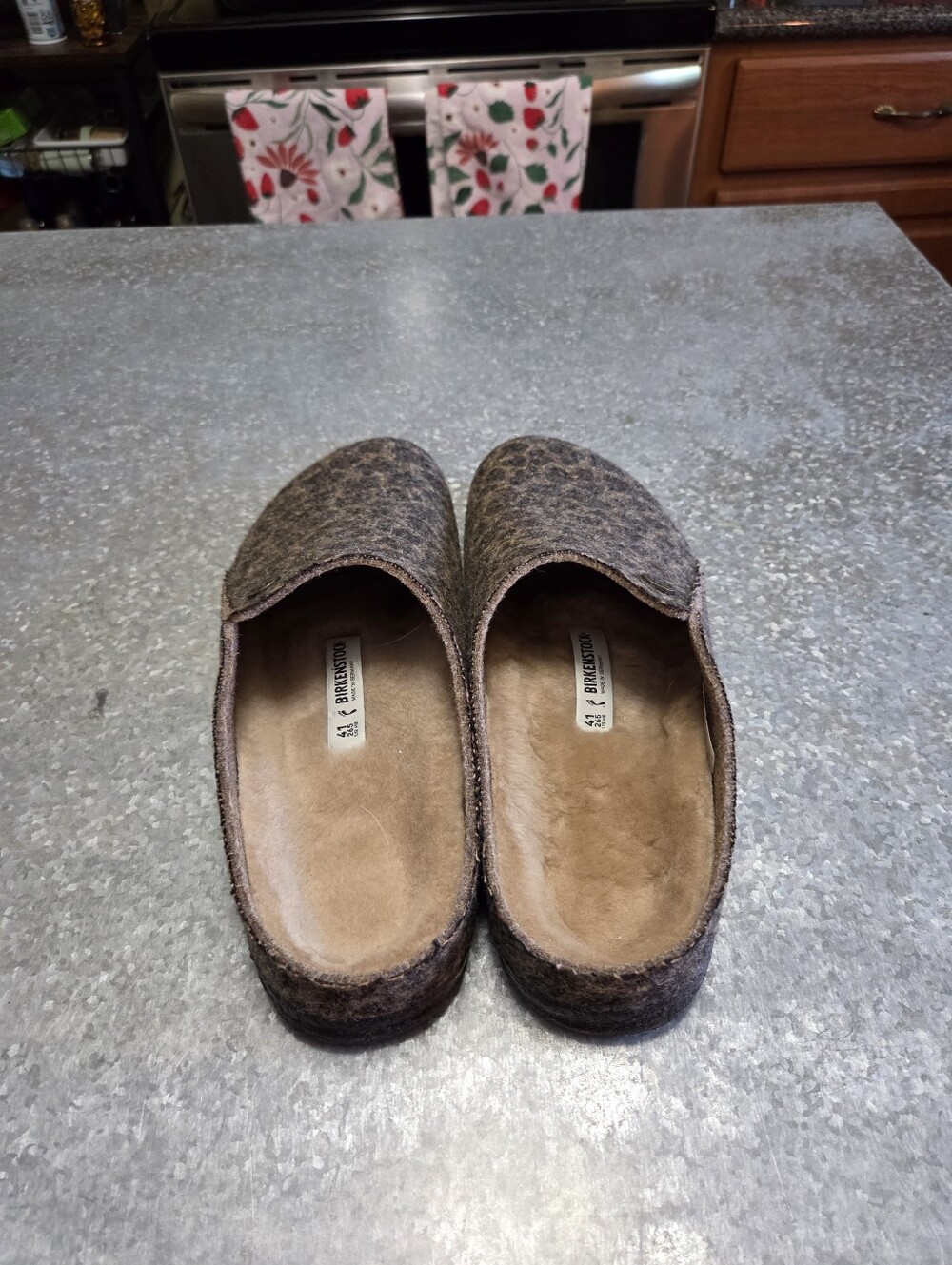 Birkenstock Zermatt Wool Felt Leopard EU Size 41 - Picture 5 of 7